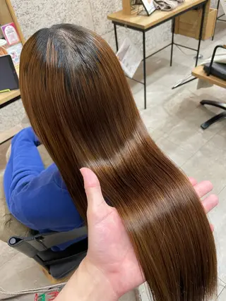 ロング 浅川恵太/縮毛矯正 /ブリーチ縮毛矯正のヘアスタイル