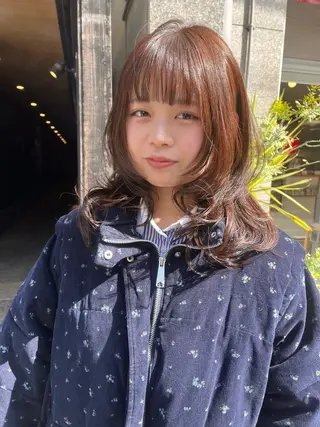 セミロング レイヤー/暖色/ 髪質改善/永礼芳果のヘアスタイル