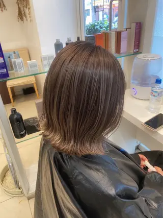 ミディアム カラー 韓国ヘア🇰🇷透明 感カラー/yui💞のヘアスタイル