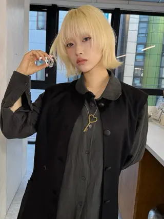 ミディアム 🍎森貝洋亮🍎 ブリーチカラー特化のヘアスタイル