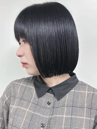 ミディアム 小顔ボブ/お悩み解決 /ボブパーマ/とういのヘアスタイル