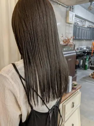 ロング カラー ヘアアレンジ パーマ 南堀江 möwen ( メーヴェ )所属・mowen RUIのヘアスタイル