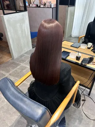 セミロング カラー 韓国×髪質改善カラー 💎hinaのヘアスタイル