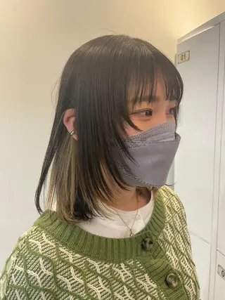 セミロング なかむら ゆきのヘアスタイル