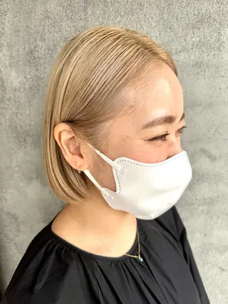 ショート カラー 艶カラー/韓国風ヘア 🐈‍⬛sofy🐾のヘアスタイル