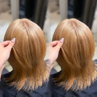 ショート ハイトーン/ミルク ティー🤍reinaのヘアスタイル