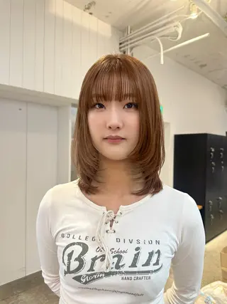 ロング カラー Haruka 🎀暖色カラーのヘアスタイル