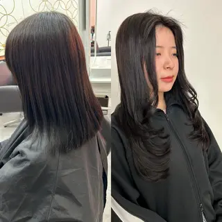 ロング カラー 下妻 カラーエクステ難波のヘアスタイル