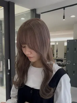 ロング カラー ベージュカラー/ 新潟/万代/なお🎀のヘアスタイル