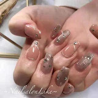 セミロング ネイル Likeモデル 募集中のネイルデザイン