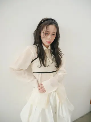 ロング カラー 森田遥奈/透明感カラ ー/似合わせカットのヘアスタイル