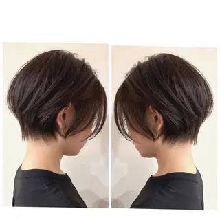 ショート カラー 京都大人女性ショート 徒歩1分/秋山のヘアスタイル