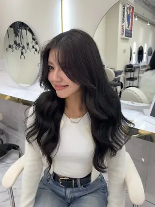 ロング レイヤーカット/髪質 改善/momo🎀のヘアスタイル