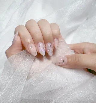 ネイル ちゅるんネイル🪄 耳ツボジュエリー🔗のネイルデザイン