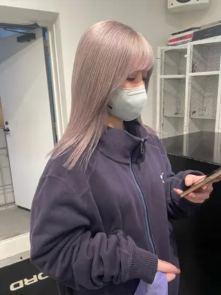 ミディアム カラー パーマ ヘアアレンジ メンズ キッズ ネイル マツエク・マツパ 艶ハイトーン/ヘア アレンジAYAKAのヘアスタイル