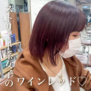 ミディアム カラー 高橋 みく/ minim 暖色のヘアスタイル