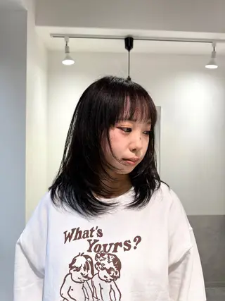 ミディアム カラー CIERA.南船場所属・yuna🧡/心斎橋 ハイトーン/ブリーチのヘアスタイル