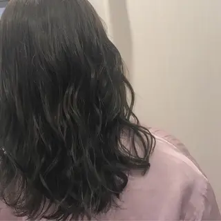 ミディアム カラー ヘアアレンジ 小國 綾かのヘアスタイル