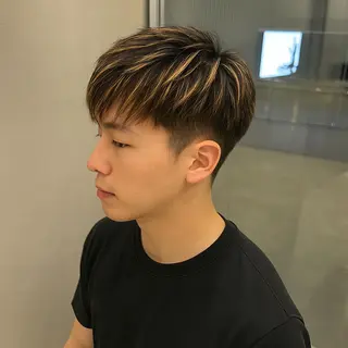 カラー メンズ 透明感×柔らかカラー ハイライト特化 彩野のヘアスタイル