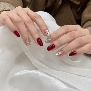 ネイル ネイリストゆか💅 長さだし、深爪矯正のネイルデザイン