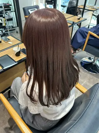 セミロング カラー 韓国×髪質改善カラー 💎hinaのヘアスタイル