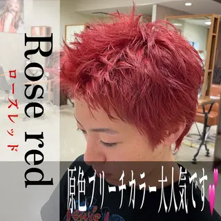 ショート カラー メンズ CARE SHINSAIBASHI所属・縮毛・酸性ストレート 特化のヘアスタイル