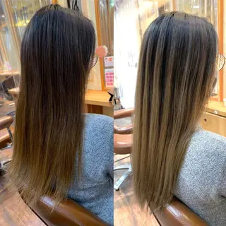 ロング カラー パーマ ヘアアレンジ メンズ キッズ ネイル マツエク・マツパ 髪質改善 艶髪🔵ﾌｾﾅｵﾔのヘアスタイル