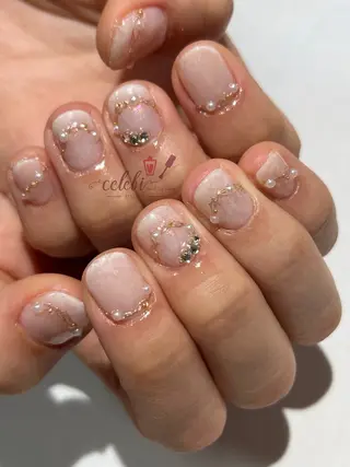 ネイル オーダーネイルチップ サロンcelebiのネイルデザイン