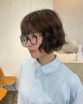 ショート パーマ Terve.竹内 視咲のヘアスタイル