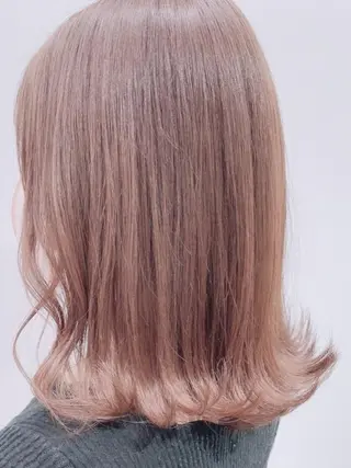 ミディアム カラー ブリーチカラー🌈 嘉名 真樹のヘアスタイル