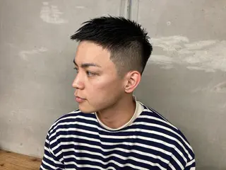 ショート カラー パーマ メンズ BRUNTJET所属・MAEDA MADOKAのヘアスタイル