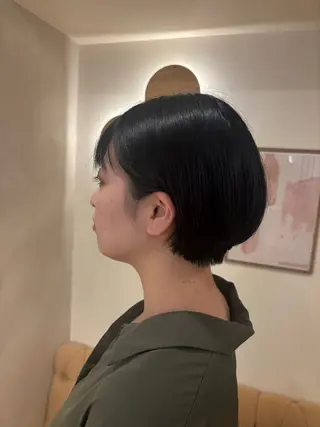 ショート シンバヒナノ/パーマ レイヤーカット/ボブのヘアスタイル