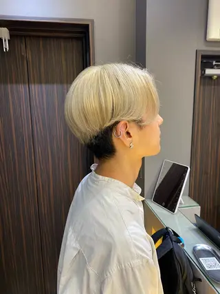 カラー メンズ noa 寒色系カラーブリーチのヘアスタイル