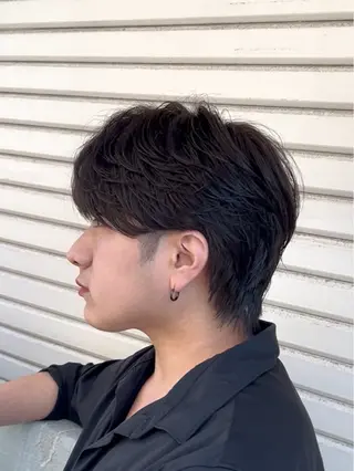 メンズ ハイトーンカラー/メ ンズカット/舘山優羽のヘアスタイル