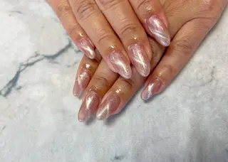 ネイル ネイルリボン 受付スタッフのネイルデザイン