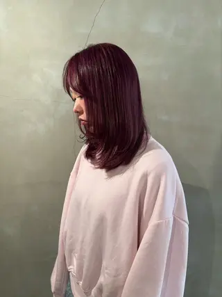 ミディアム カラー 林　蓮／レイヤー /透明感カラーのヘアスタイル