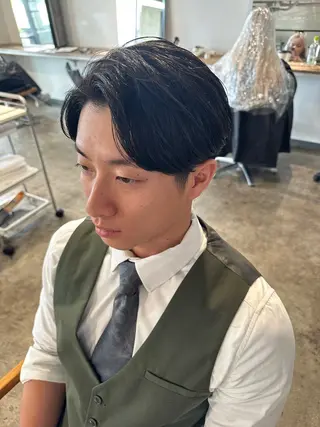 ミディアム パーマ メンズ 【メンズ職人】 ✂️佐藤友のヘアスタイル