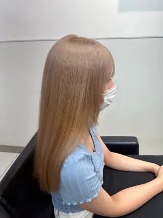 ロング カラー ハイトーンカラー が絶対可愛い✨泰聖✨のヘアスタイル