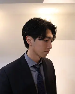 パーマ メンズ 心櫻/メンズパーマ/ ニュアンス/フェザーのヘアスタイル