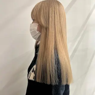 ロング 舟橋耀/ブリーチカラ ー/レイヤーカットのヘアスタイル