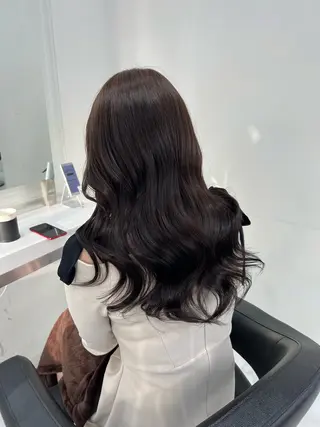 ロング カラー オリーブカラー🫒 レイヤーカット✂︎のヘアスタイル
