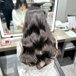 ロング カラー レイヤー/グレージュ メンズパーマのヘアスタイル