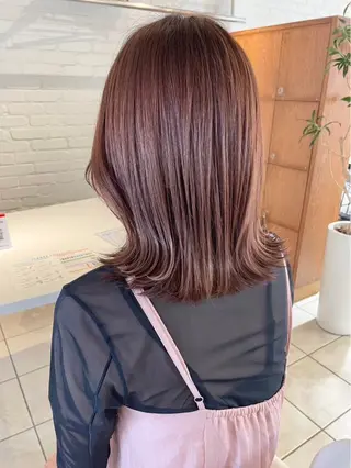 ミディアム カラー 💫レイヤーカット 💫ブリーチ💫サキのヘアスタイル
