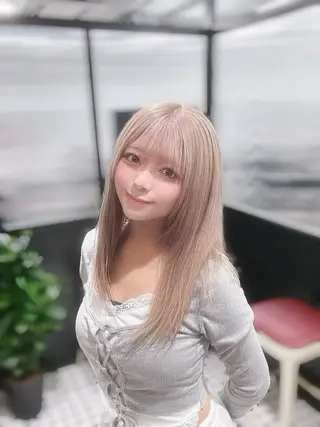 セミロング カラー 韓国/トレンド レイヤー【101】のヘアスタイル