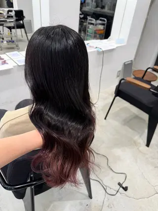 ロング カラー 萩原 紗妃のヘアスタイル