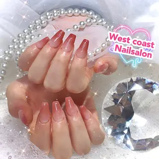 ネイル リボン、ガーリー パーツ放題専門店のネイルデザイン