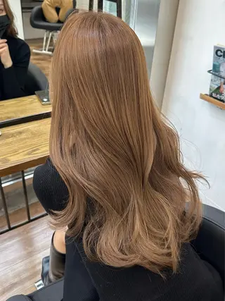 ロング こもも/ワンホン/ 韓国/髪質改善のヘアスタイル