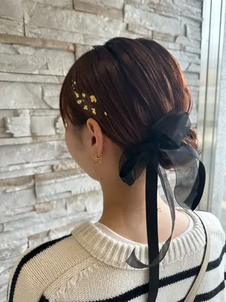 ヘアアレンジ 艶髪/ブリーチなし Wカラー🌺yuiのヘアスタイル