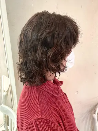 ミディアム パーマ 銀座No.1髪質改善 縮毛矯正/本木のヘアスタイル