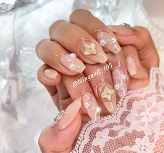 ネイル 23時まで❤︎韓国、 ワンホンネイルのネイルデザイン